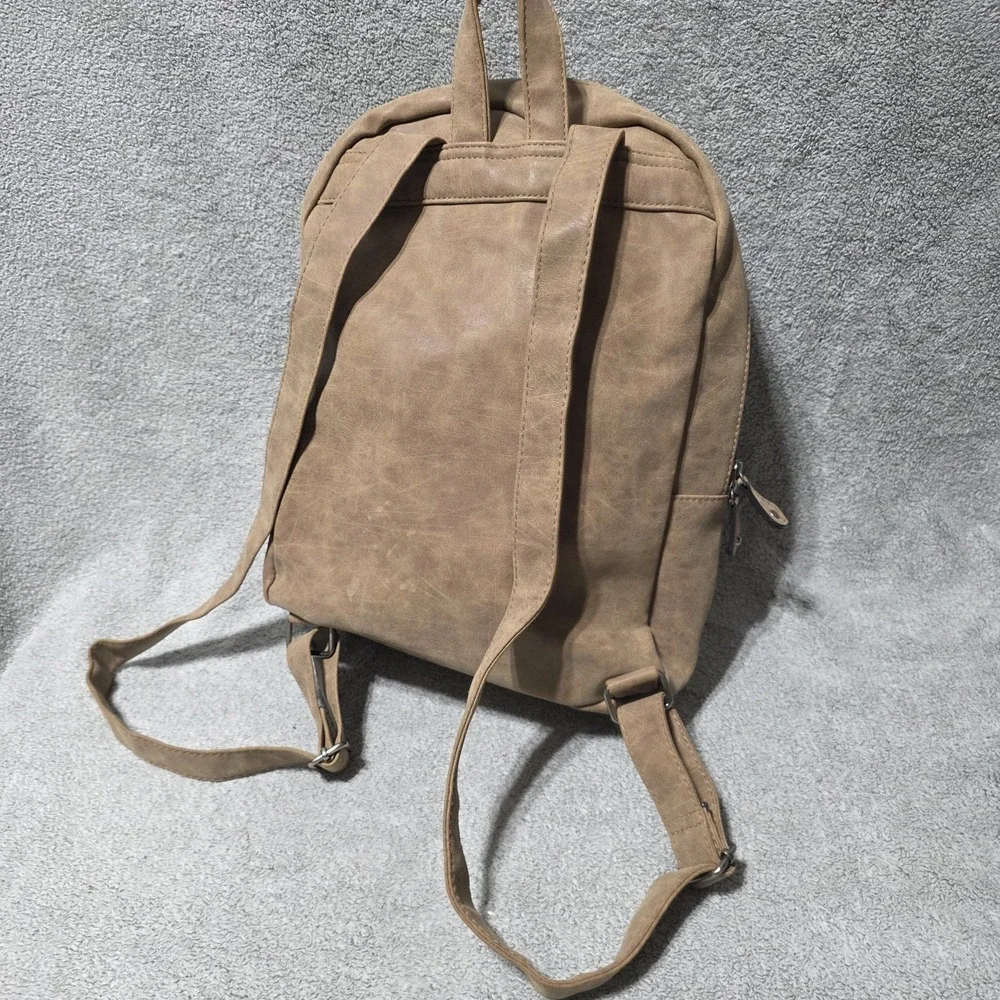 American Eagle Outfitters Tan Faux Leather Backpack Bag